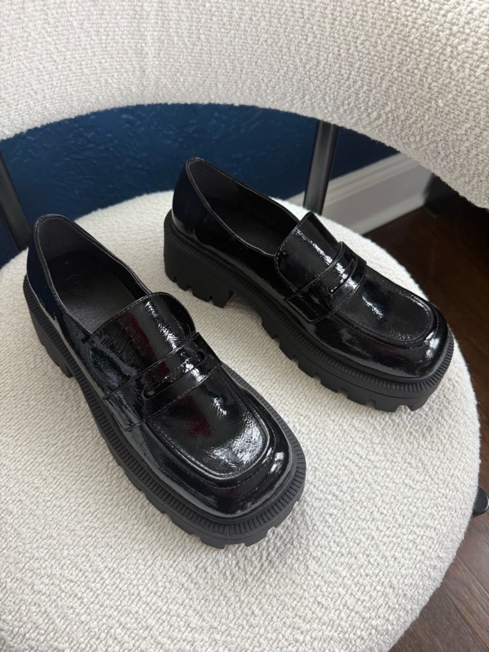 Urban Outfitters Black Patent Chunky Loafers— NEW never been worn! - Picture 7 of 8